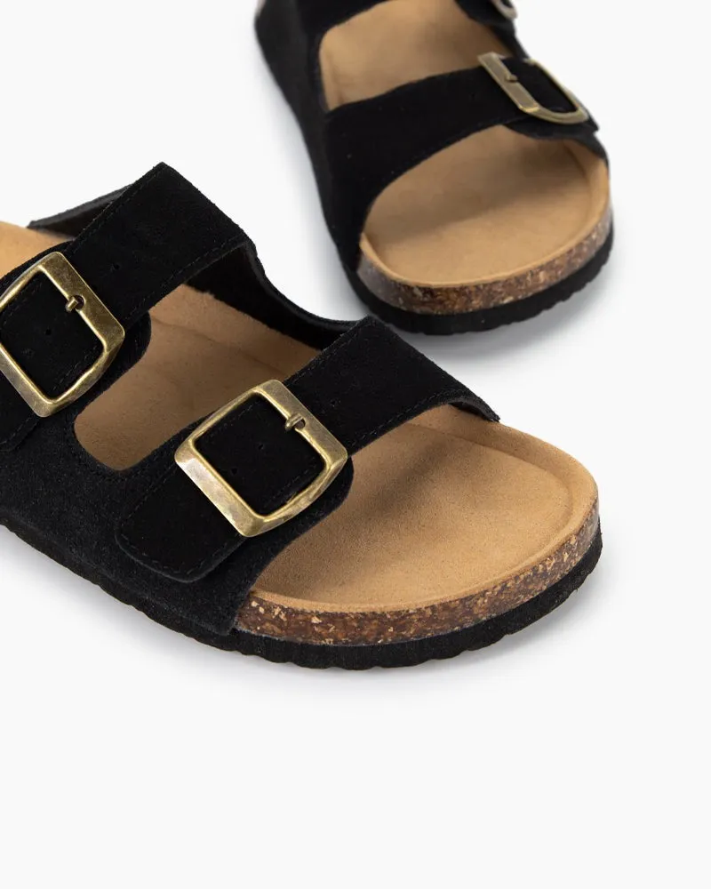 Cork Nubuck Leather Non-slip Flat Sandals