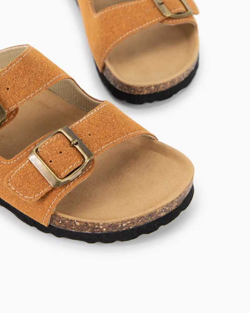 Cork Nubuck Leather Non-slip Flat Sandals