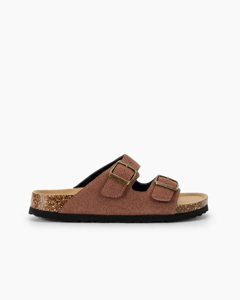 Cork Nubuck Leather Non-slip Flat Sandals