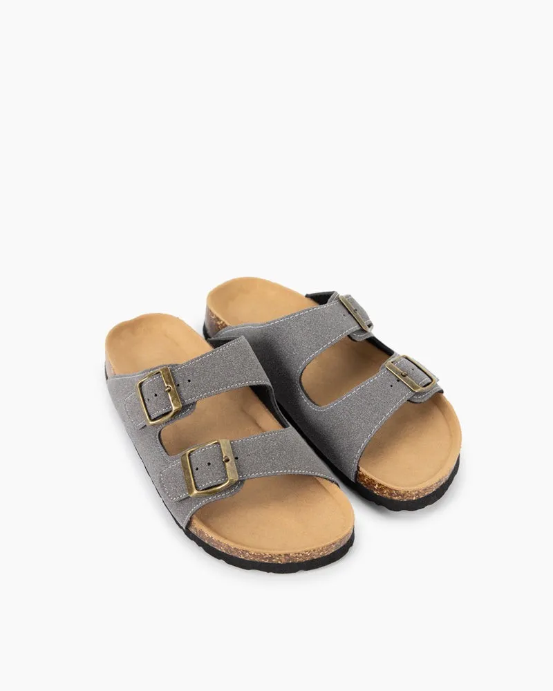 Cork Nubuck Leather Non-slip Flat Sandals