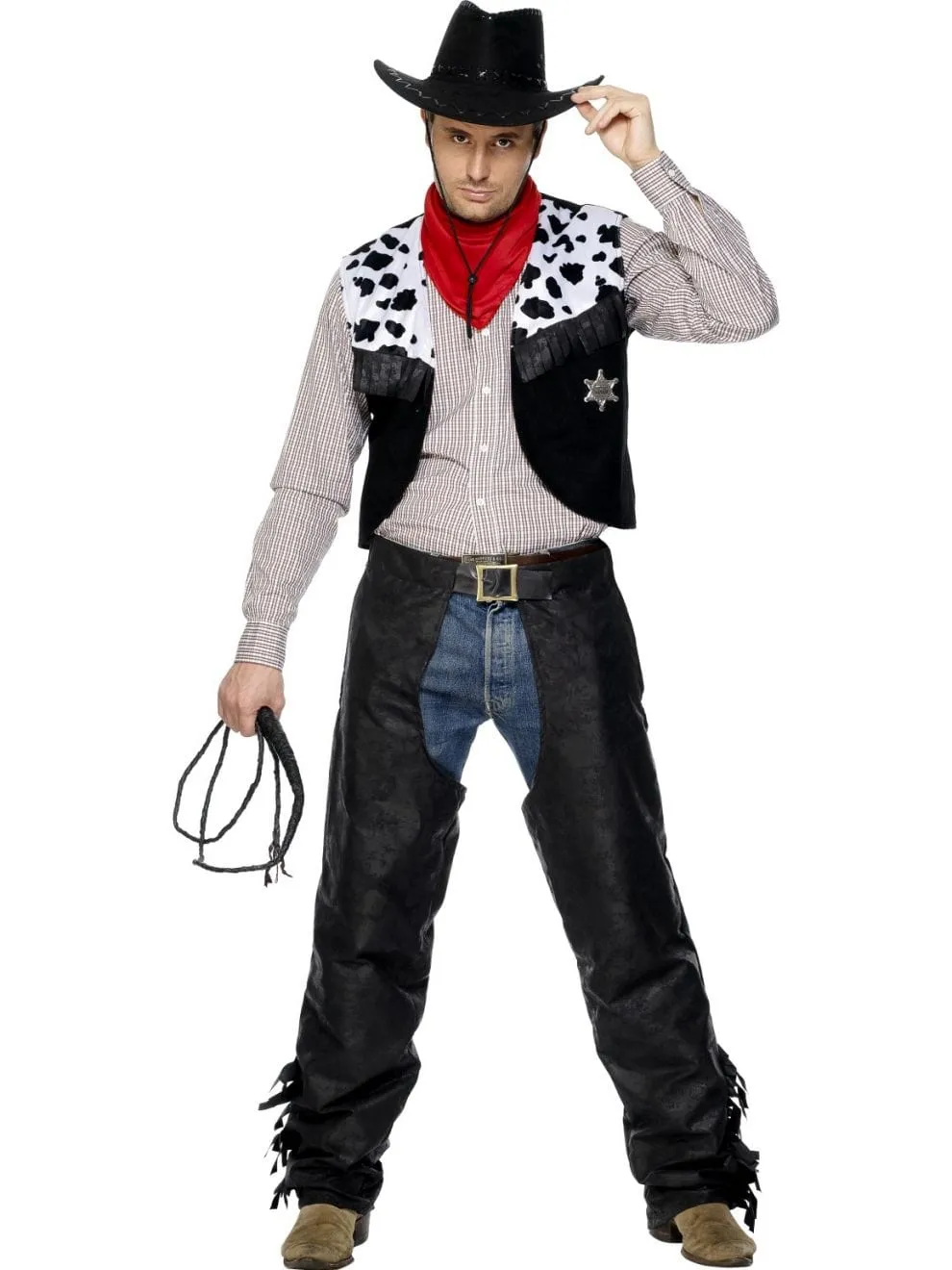 Cowboy Chaps and Vest Set