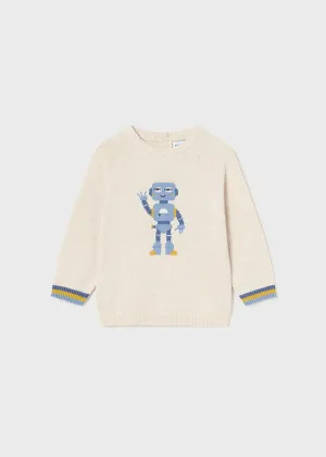 Cream Robot Sweater - Select Size