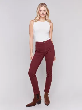 Cuff Hem Pant -Cabernet