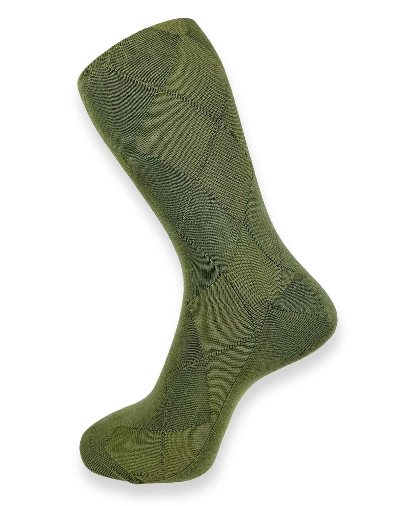 DÉCLIC Plain Diamond Socks - Khaki