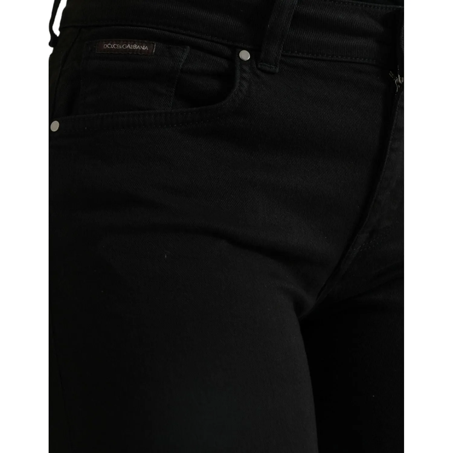 Dolce & Gabbana Elegant Black Mid-Waist Stretch Jeans