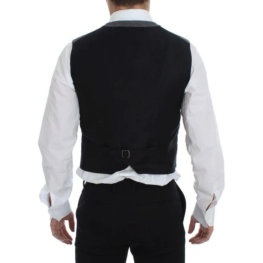 Dolce & Gabbana Elegant Single Breasted Gray Dress Vest