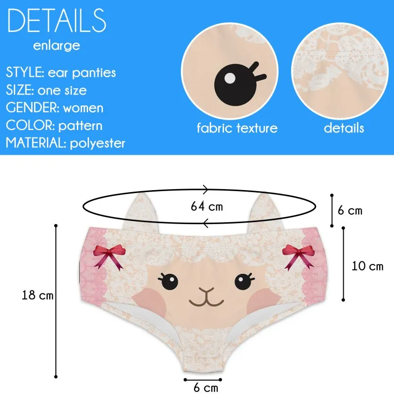 Ear Pantie - Little Lamb (6-10 UK Size)