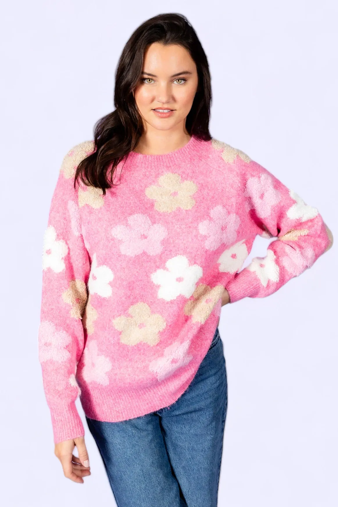 Everly Floral Sweater Top