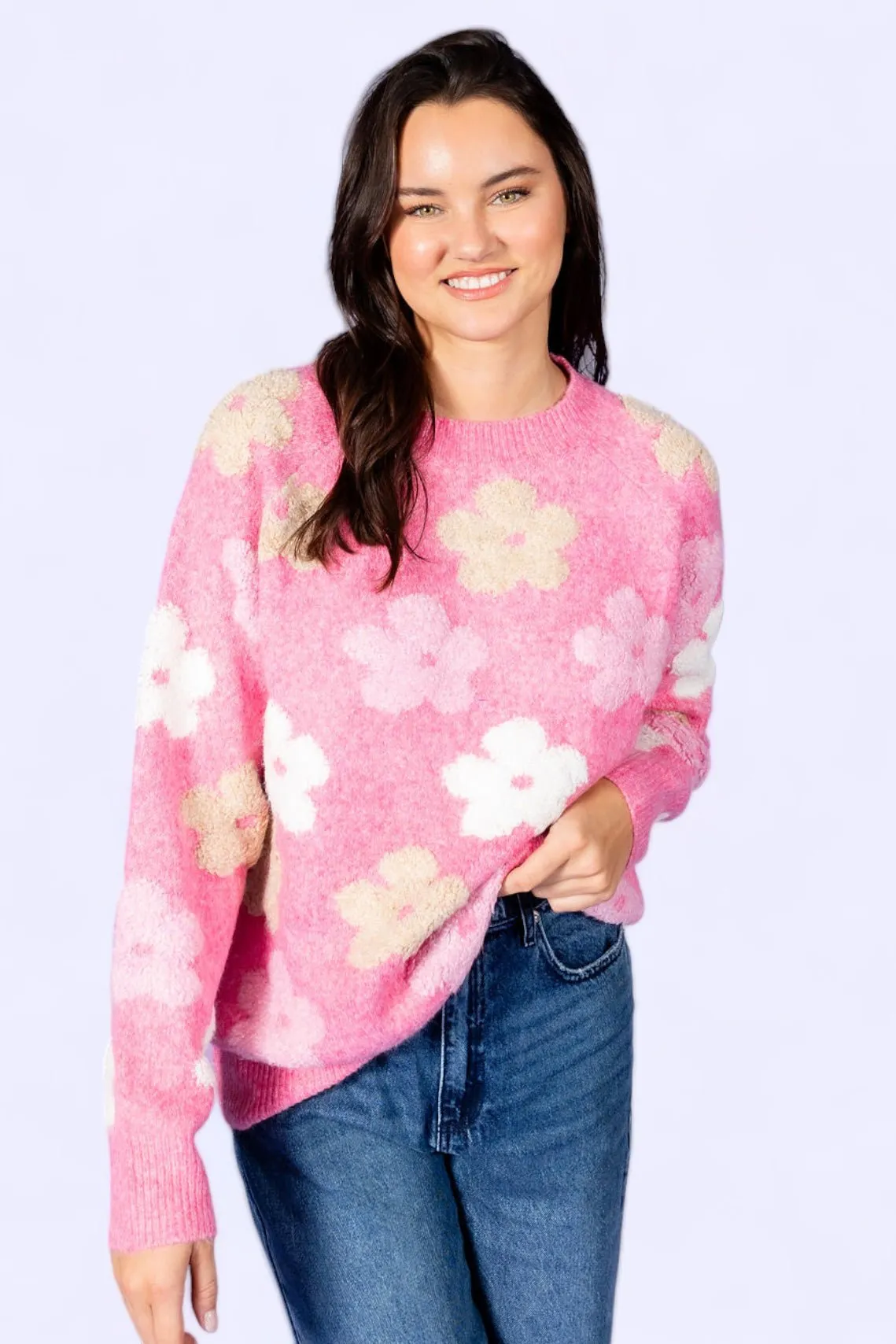 Everly Floral Sweater Top