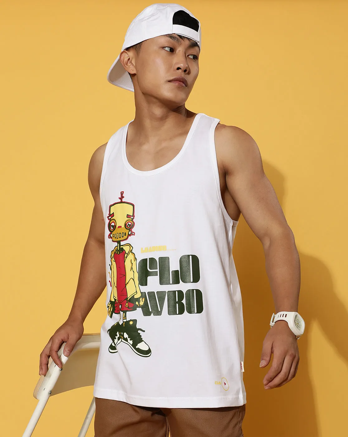 Flowbo White Gym Vest