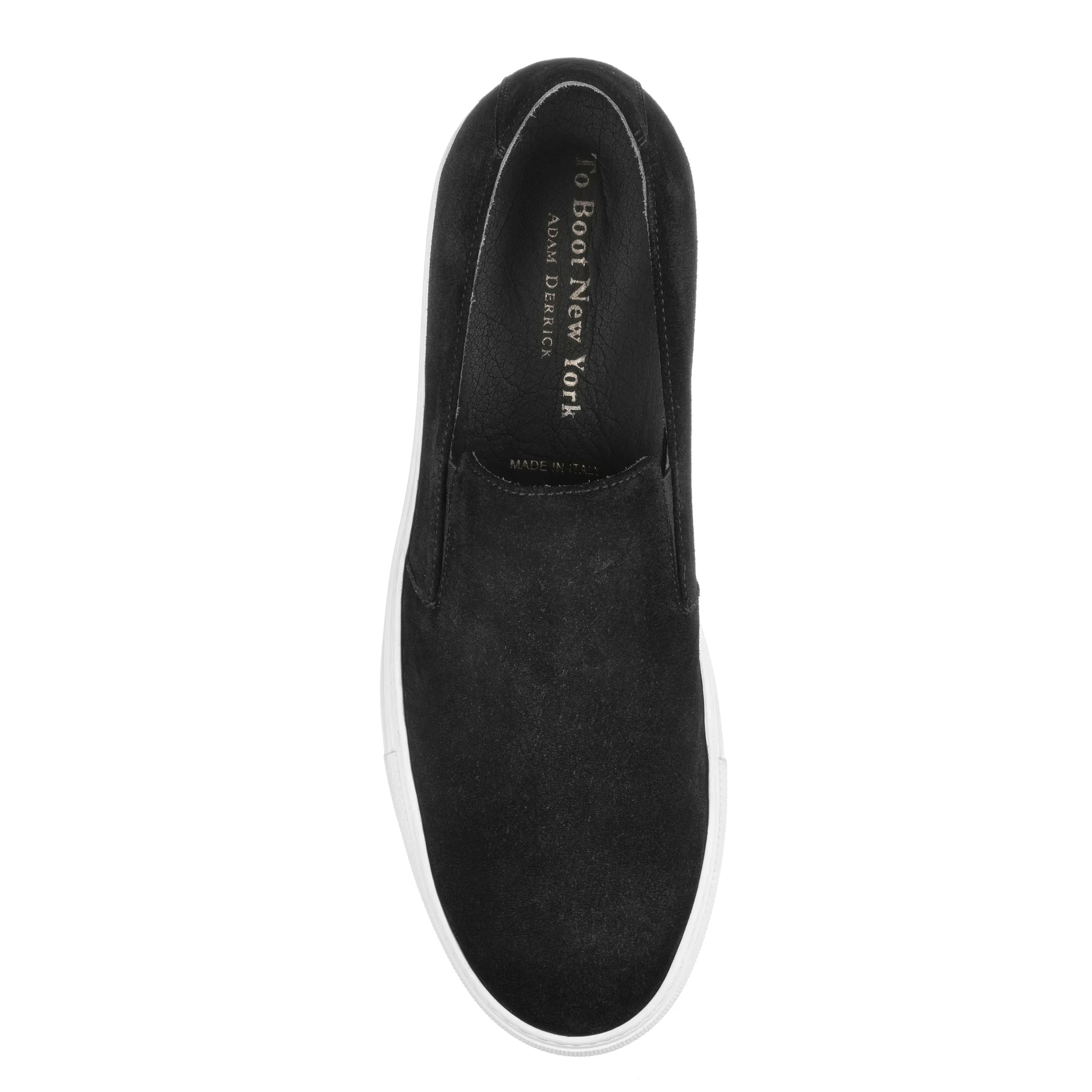 Foreman Black Suede Slip On Sneaker