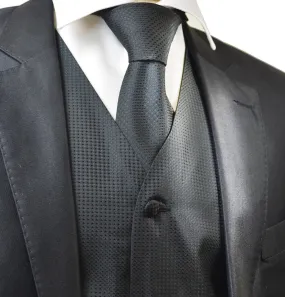 Formal Black Tuxedo Vest Set