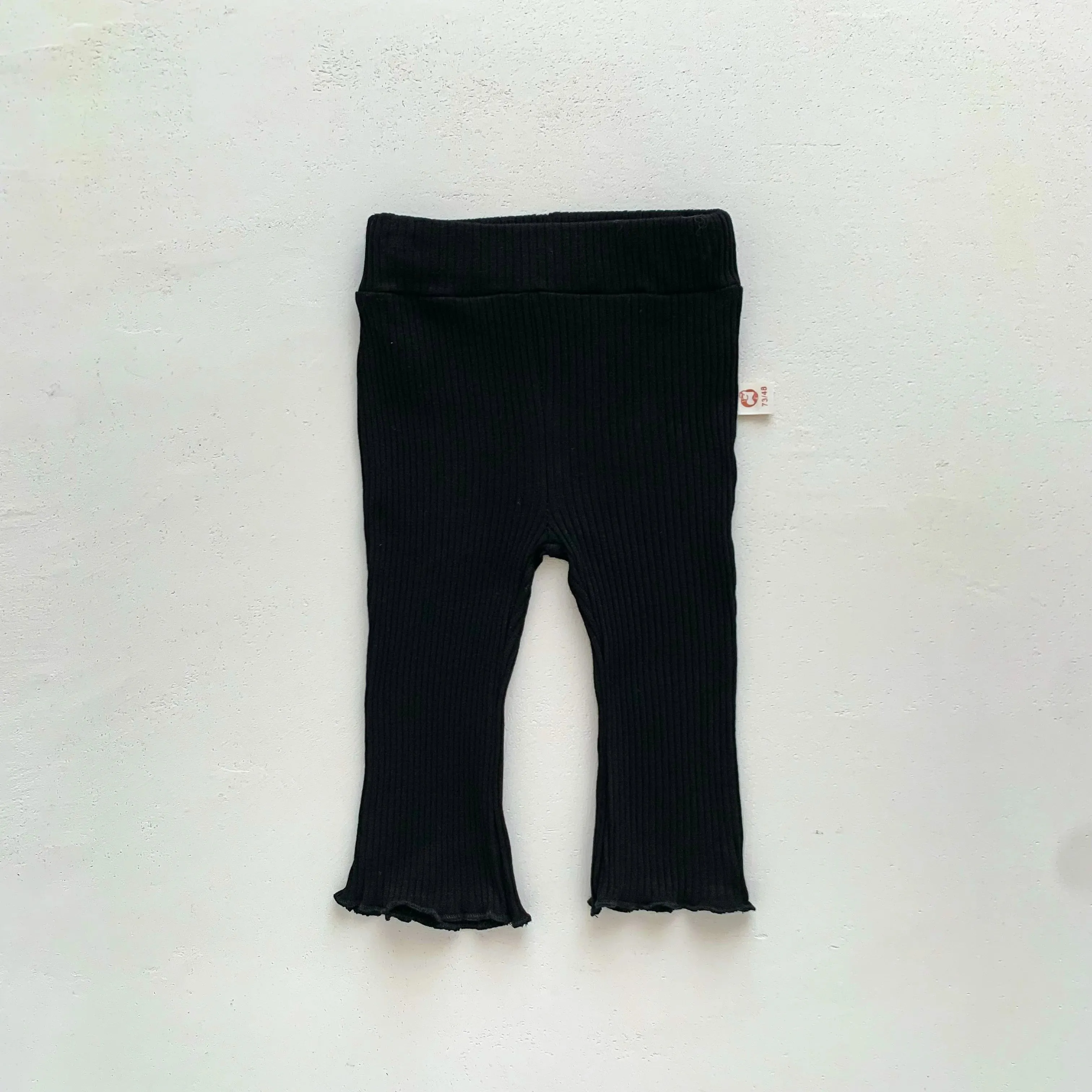 Fragmented solid color casual flared pants for external wear