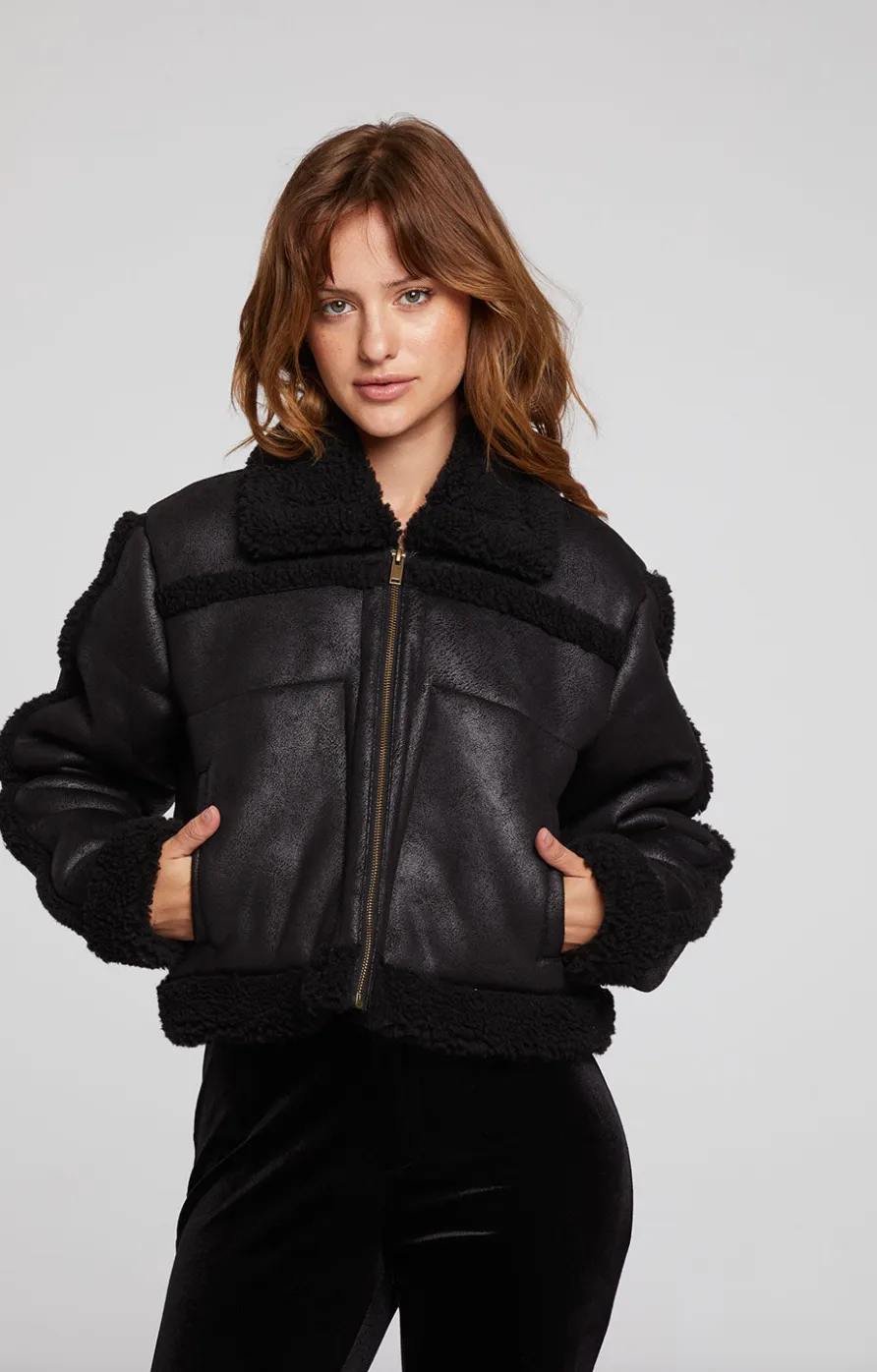 Franklin Sherpa Licorice Jacket ~ Black