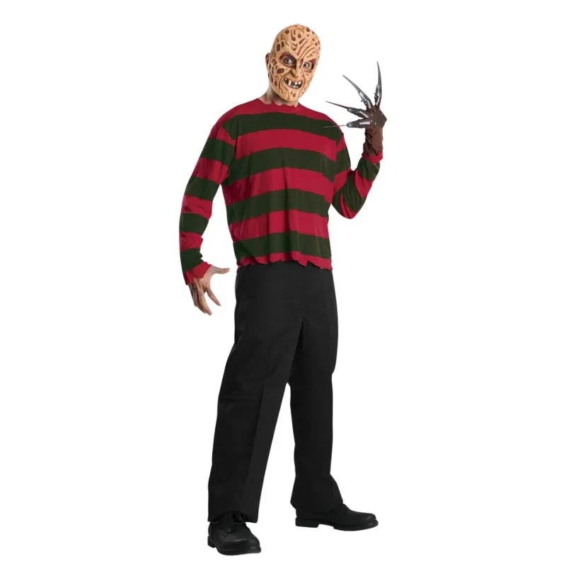 Freddy Krueger Adult Costume Top & Mask - Nightmare on Elm Street