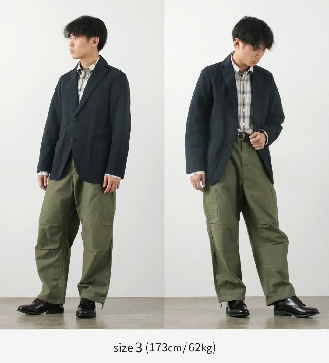 FUJITO / N.O.UN Jacket Cotton Linen Seersucker