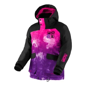 FXR  Child Kicker Snowmobile Jacket HydrX F.A.S.T. Thermal Purple Pink Ink Black