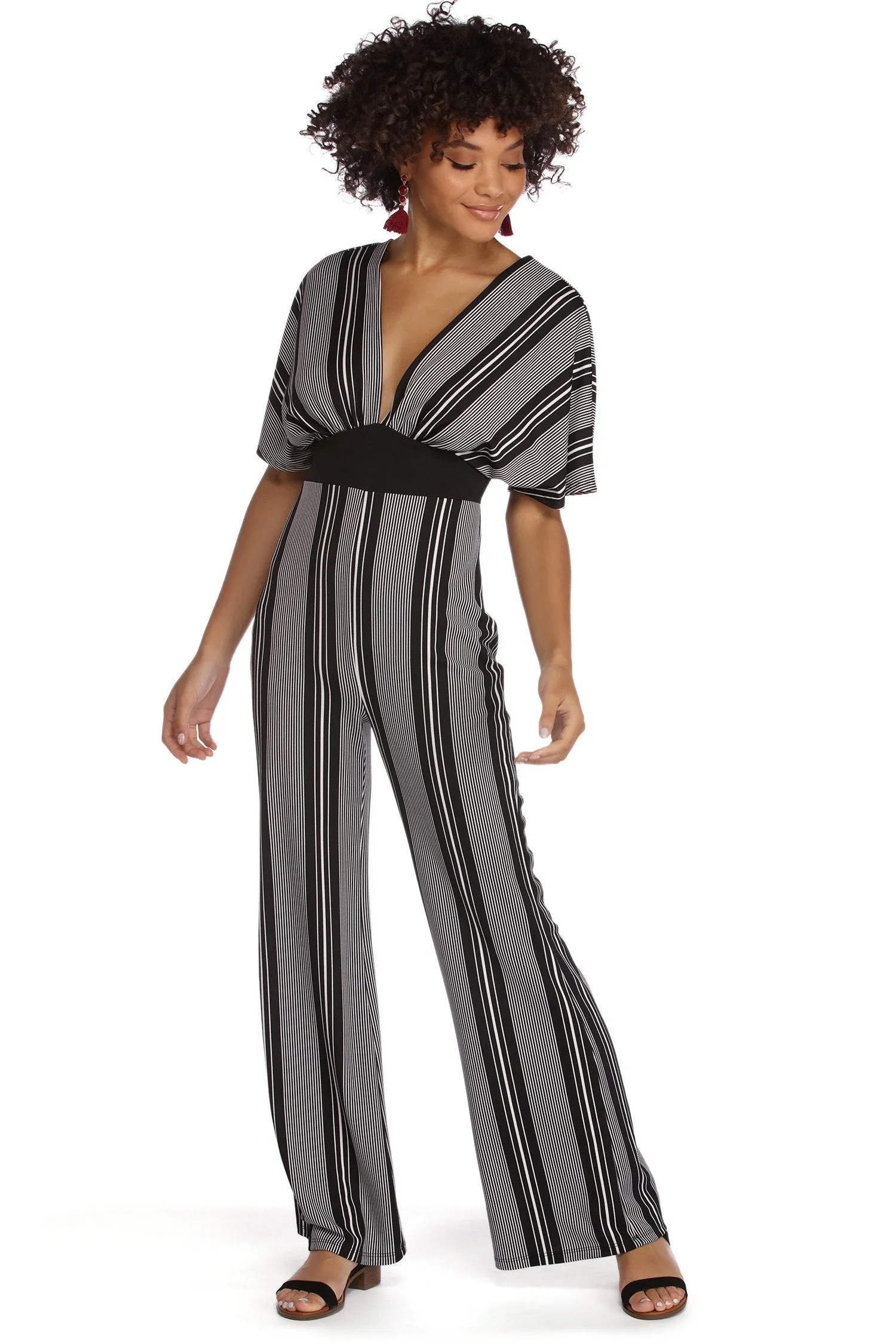 Get It Right In Stripes Jumpsuit