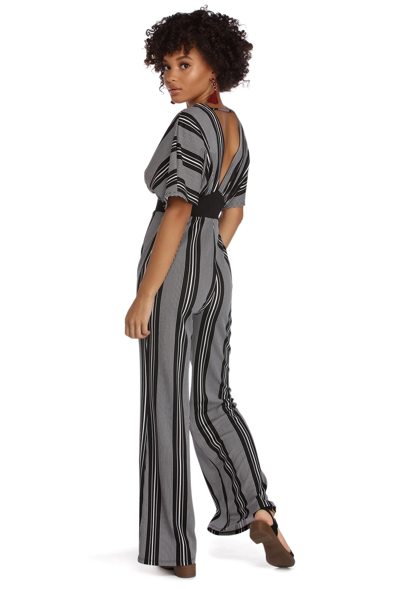 Get It Right In Stripes Jumpsuit