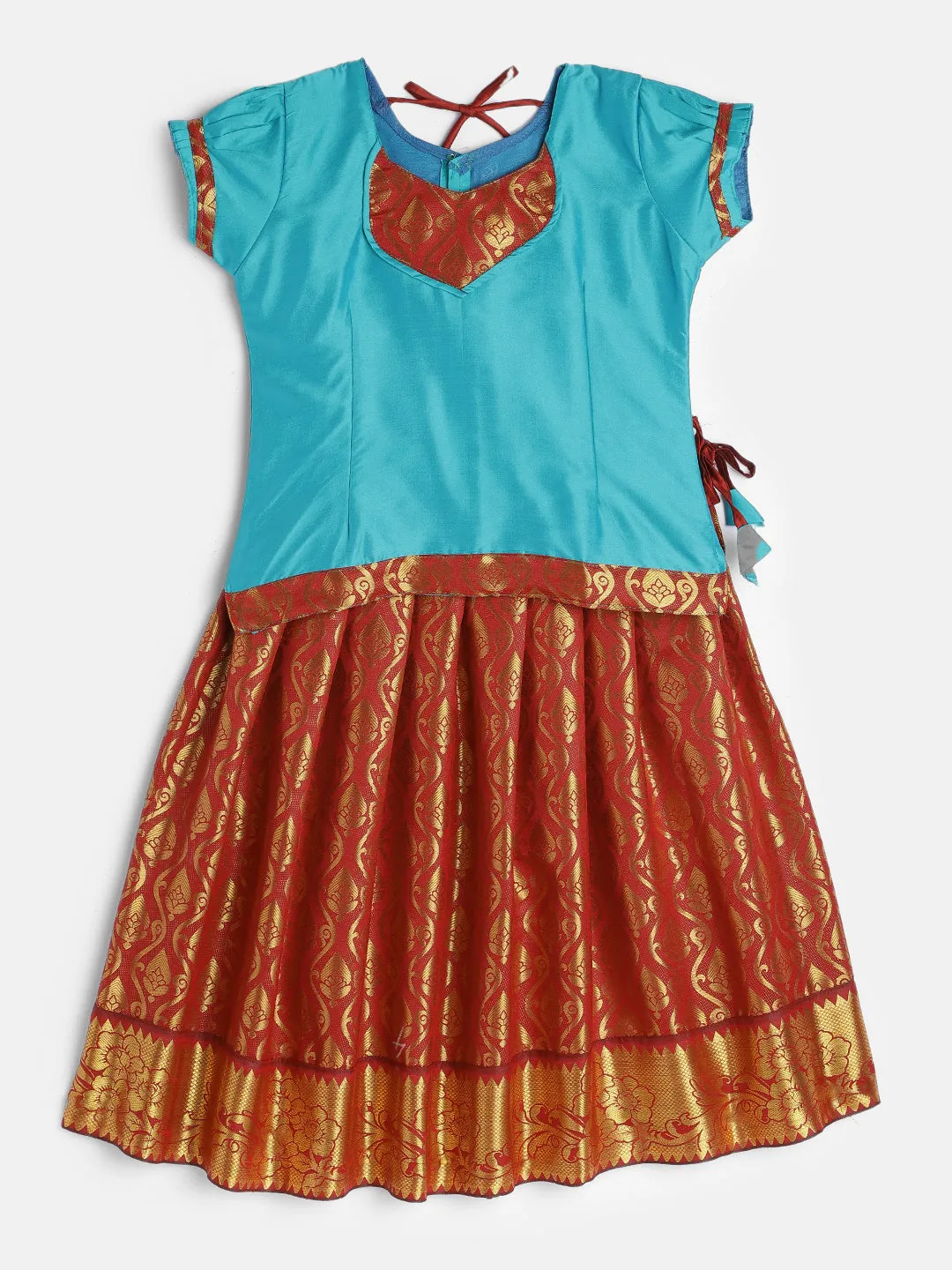 Girl's Ramar Blue Color Pavadai Set - BABY LAKSHMI