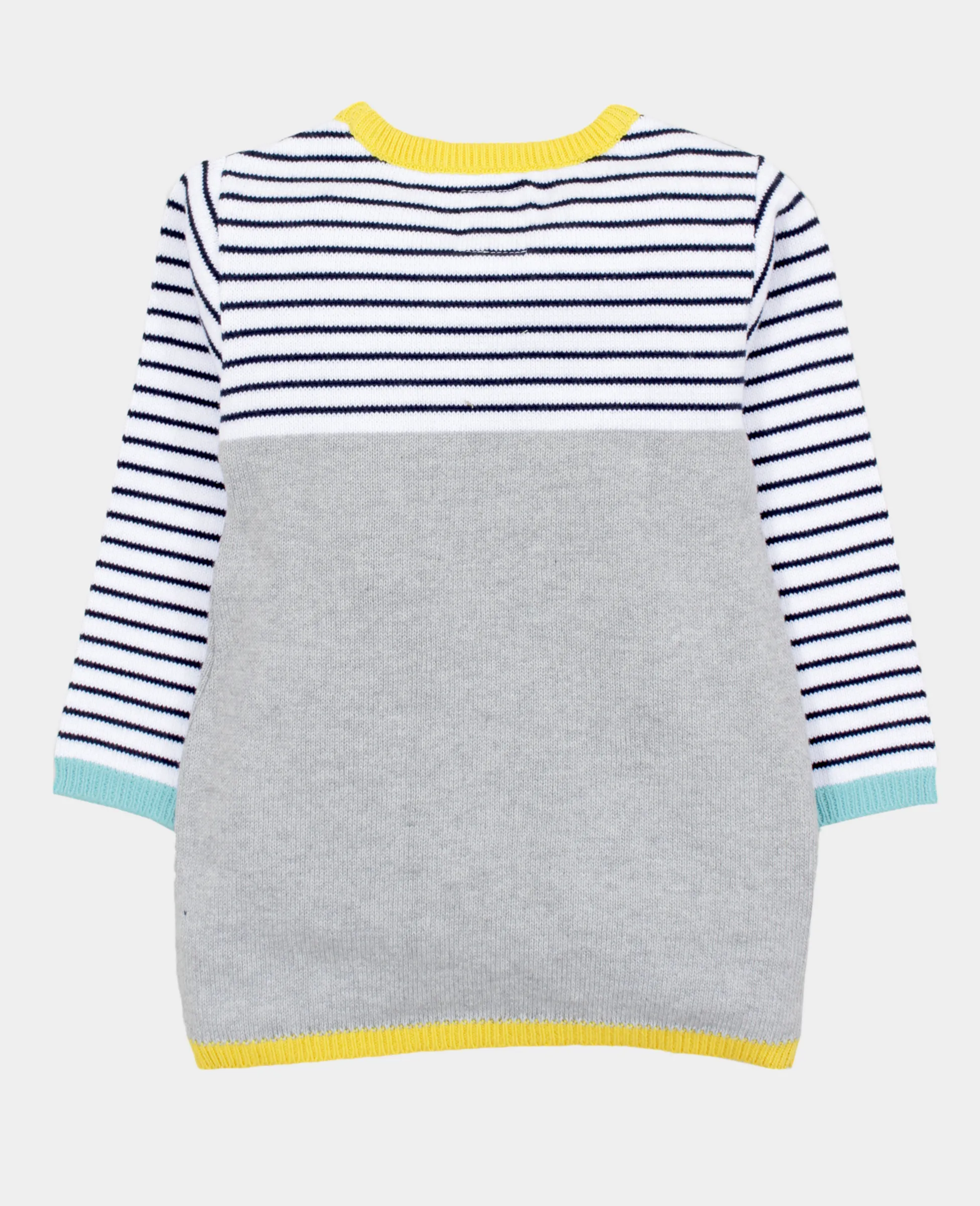 Girls Striped Block Sweater Dress