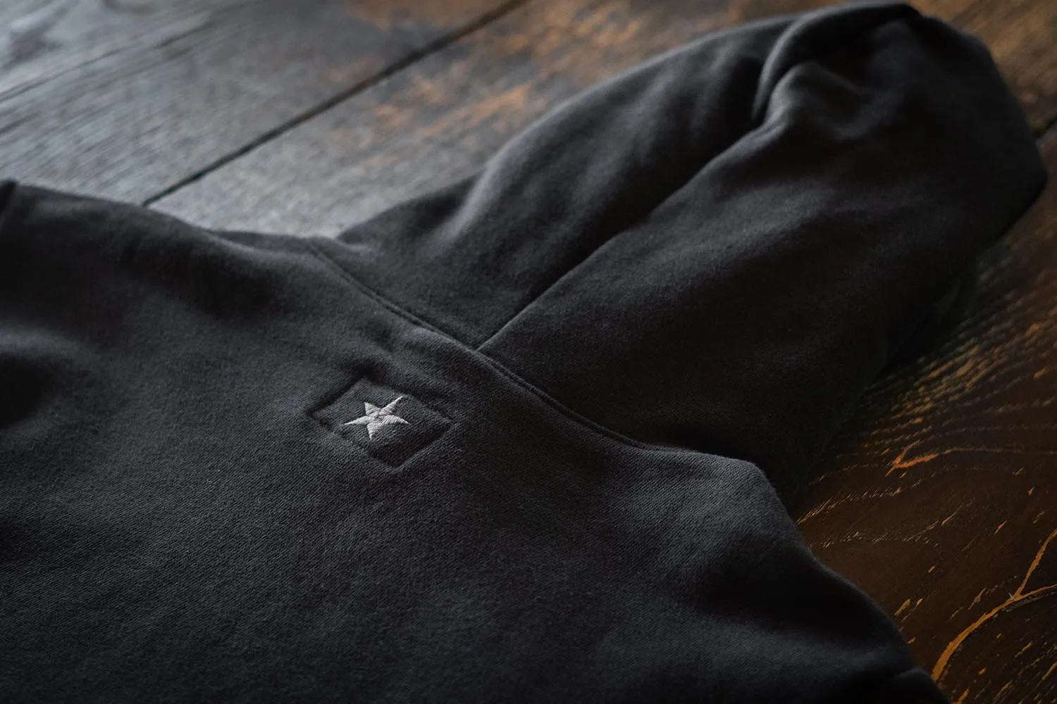 Glory Days Heavyweight Black Fleece Zip Front Hoodie