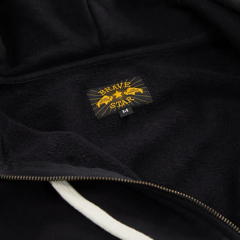 Glory Days Heavyweight Black Fleece Zip Front Hoodie