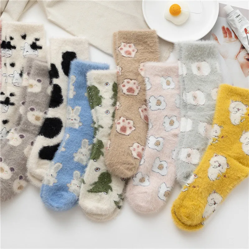 Gohobi Cute Animals Fleece Socks