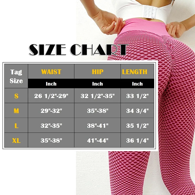 Great Sexy Booty Leggings - Women Textured Scrunch Butt Legging - Fitness Sport Leggins Push Up Anti-Cellulite Gym Pants Women Clothes (2U24)(BAP)(TBL)