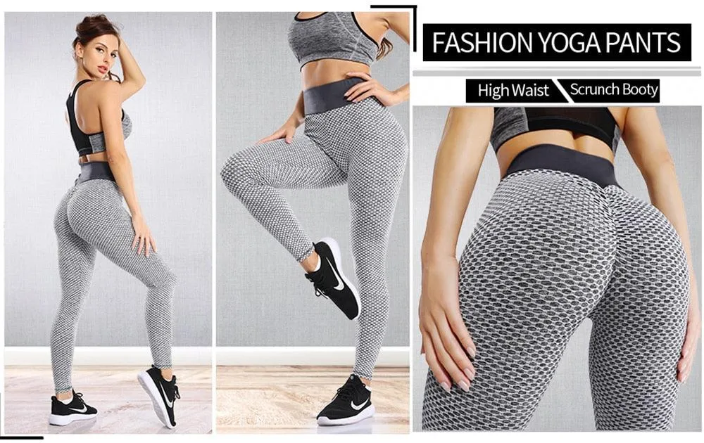 Great Sexy Booty Leggings - Women Textured Scrunch Butt Legging - Fitness Sport Leggins Push Up Anti-Cellulite Gym Pants Women Clothes (2U24)(BAP)(TBL)