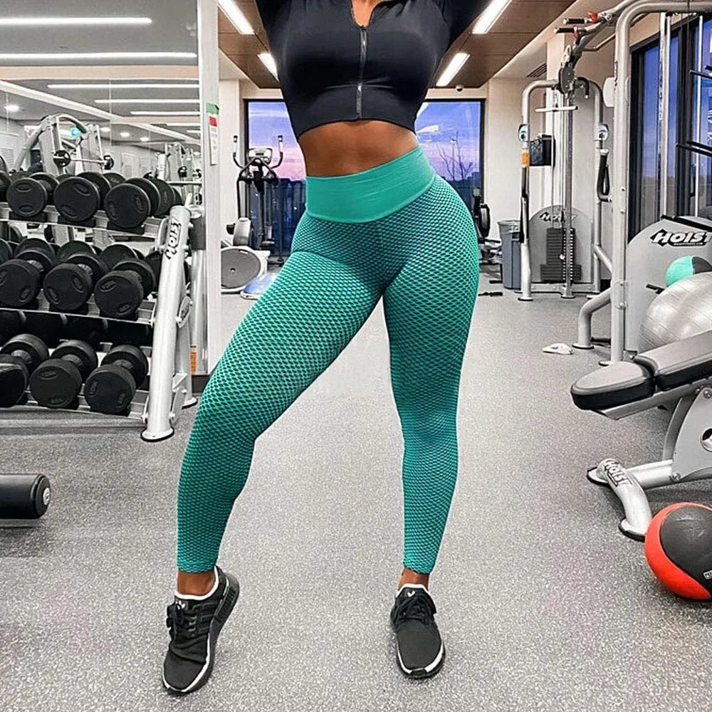 Great Sexy Booty Leggings - Women Textured Scrunch Butt Legging - Fitness Sport Leggins Push Up Anti-Cellulite Gym Pants Women Clothes (2U24)(BAP)(TBL)