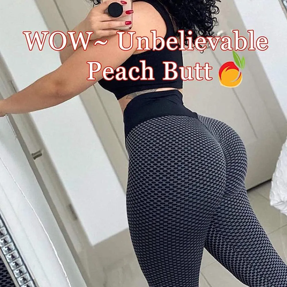 Great Sexy Booty Leggings - Women Textured Scrunch Butt Legging - Fitness Sport Leggins Push Up Anti-Cellulite Gym Pants Women Clothes (2U24)(BAP)(TBL)