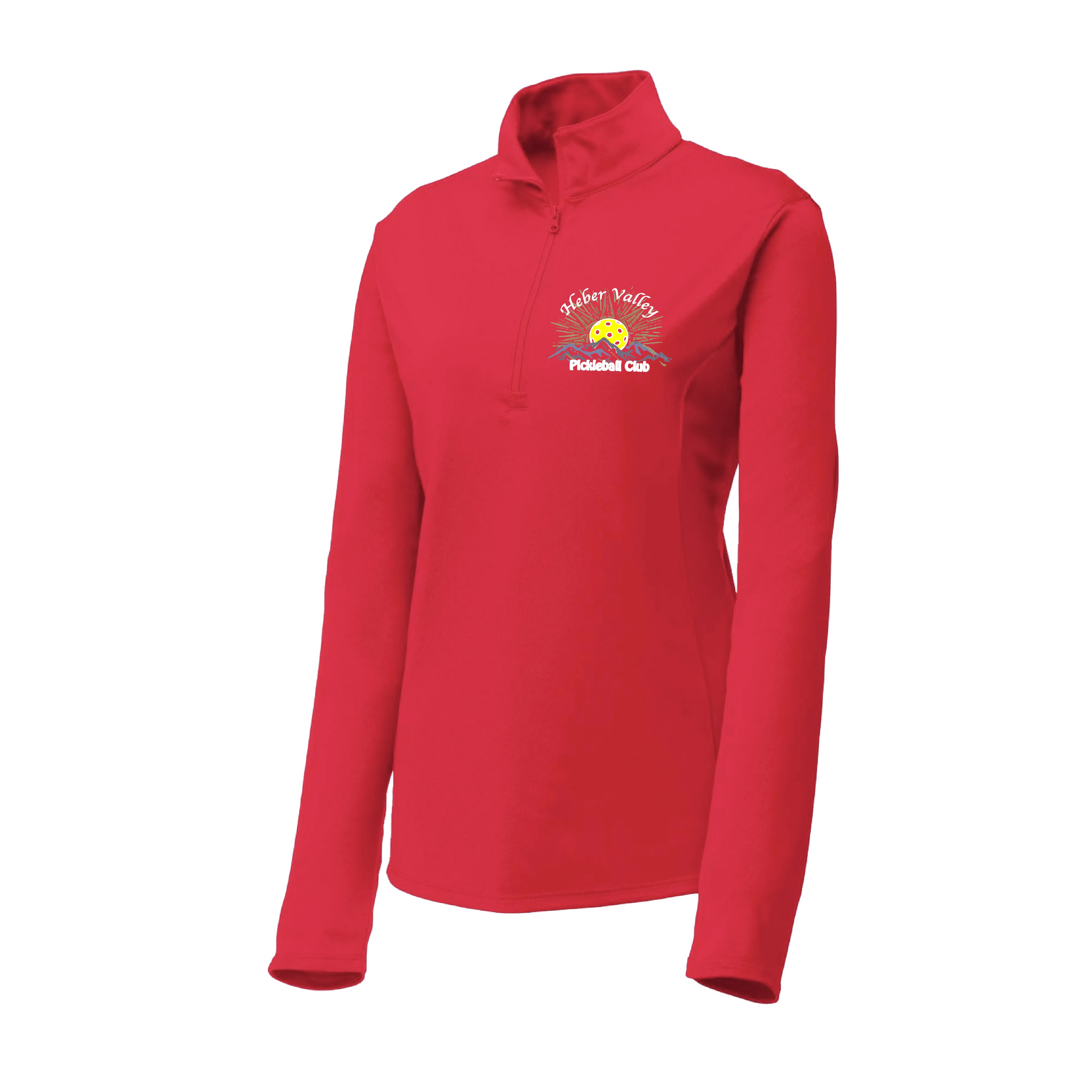 Heber Valley Pickleball Club (Customizable) | Women’s 1/4 Zip Pullover Athletic Shirt | 100% Polyester