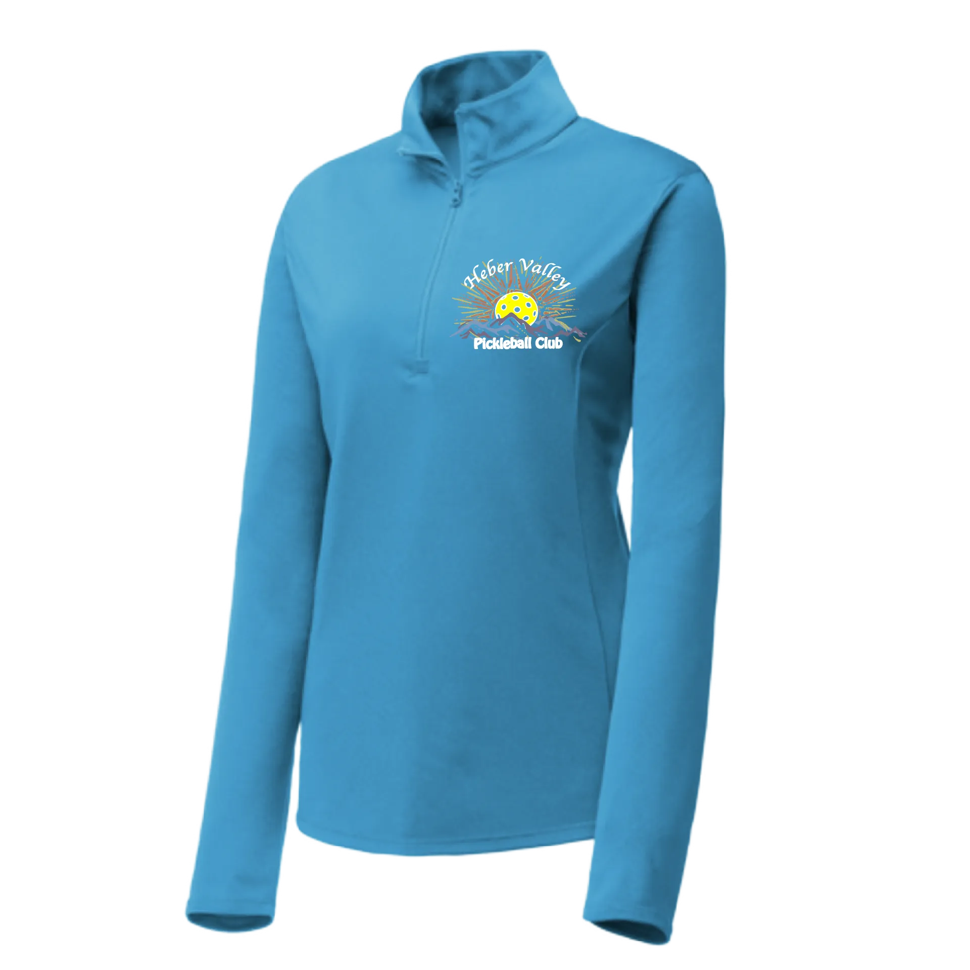 Heber Valley Pickleball Club (Customizable) | Women’s 1/4 Zip Pullover Athletic Shirt | 100% Polyester