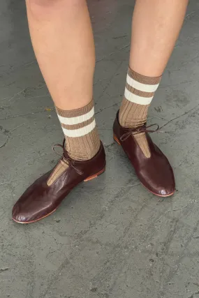 Her Varsity Socks - Toffee