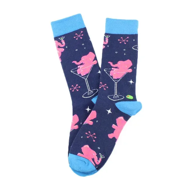 Hip Hop Geometric Printing Socks