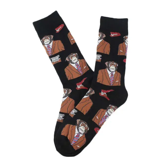 Hip Hop Geometric Printing Socks