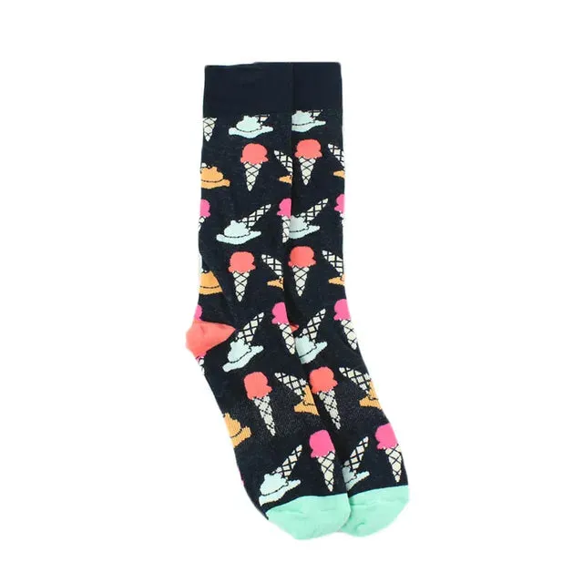 Hip Hop Geometric Printing Socks