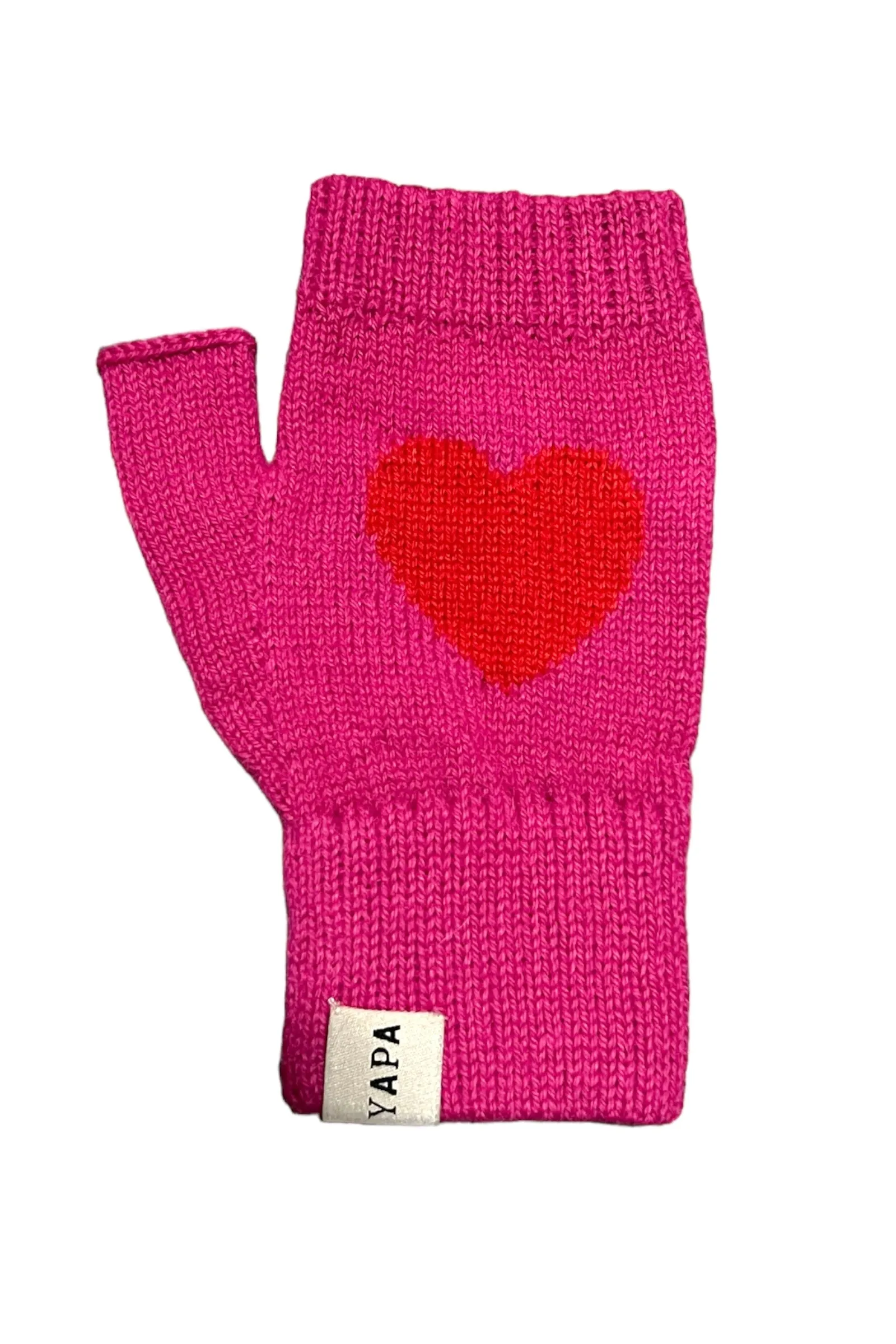 Hot pink heart Mittens