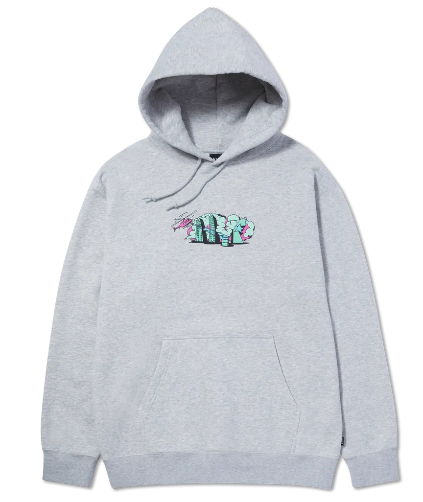 HUF - Street Level Pull Over Hoodie - Heather Grey