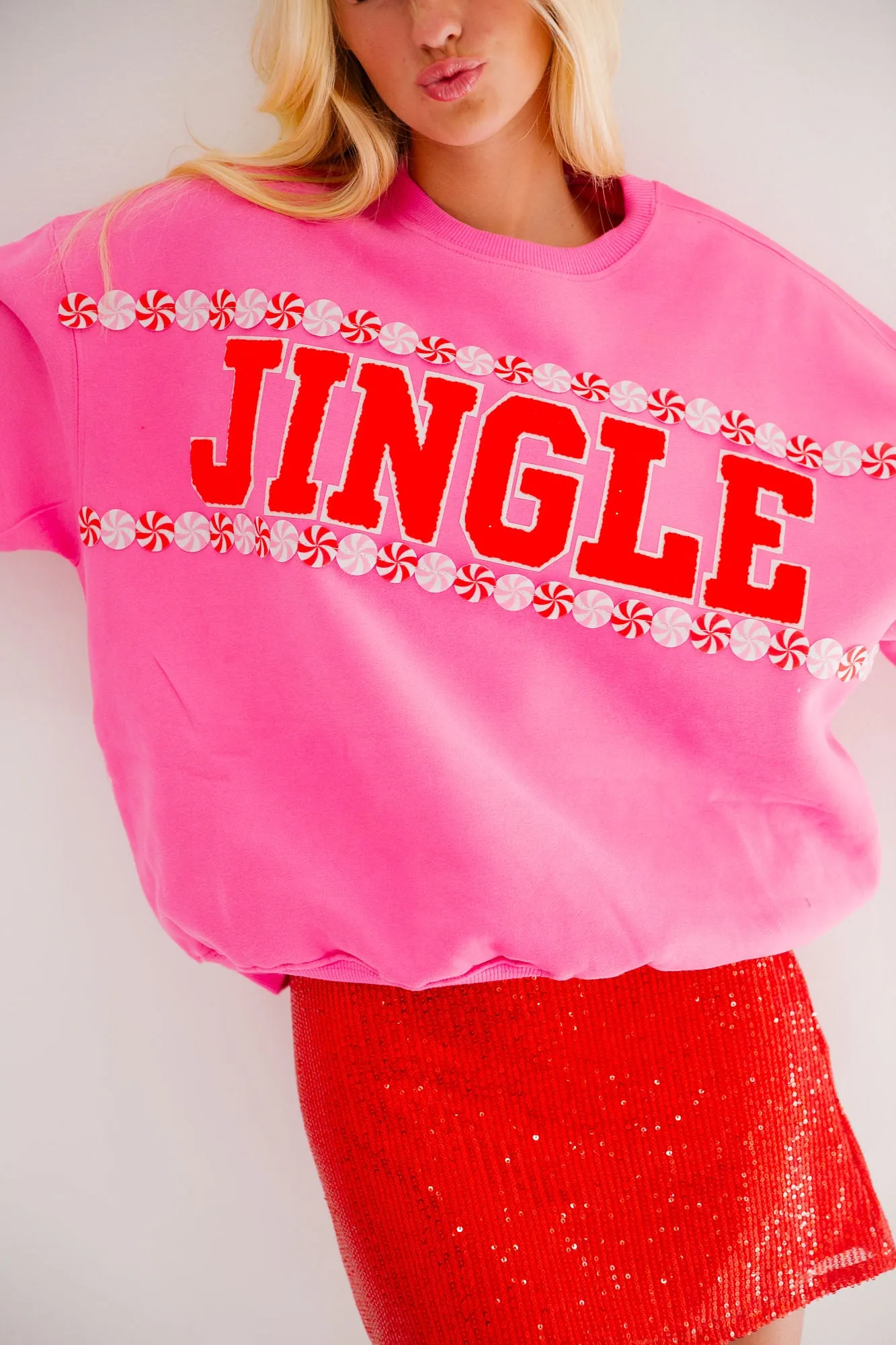 JINGLE PINK PULLOVER