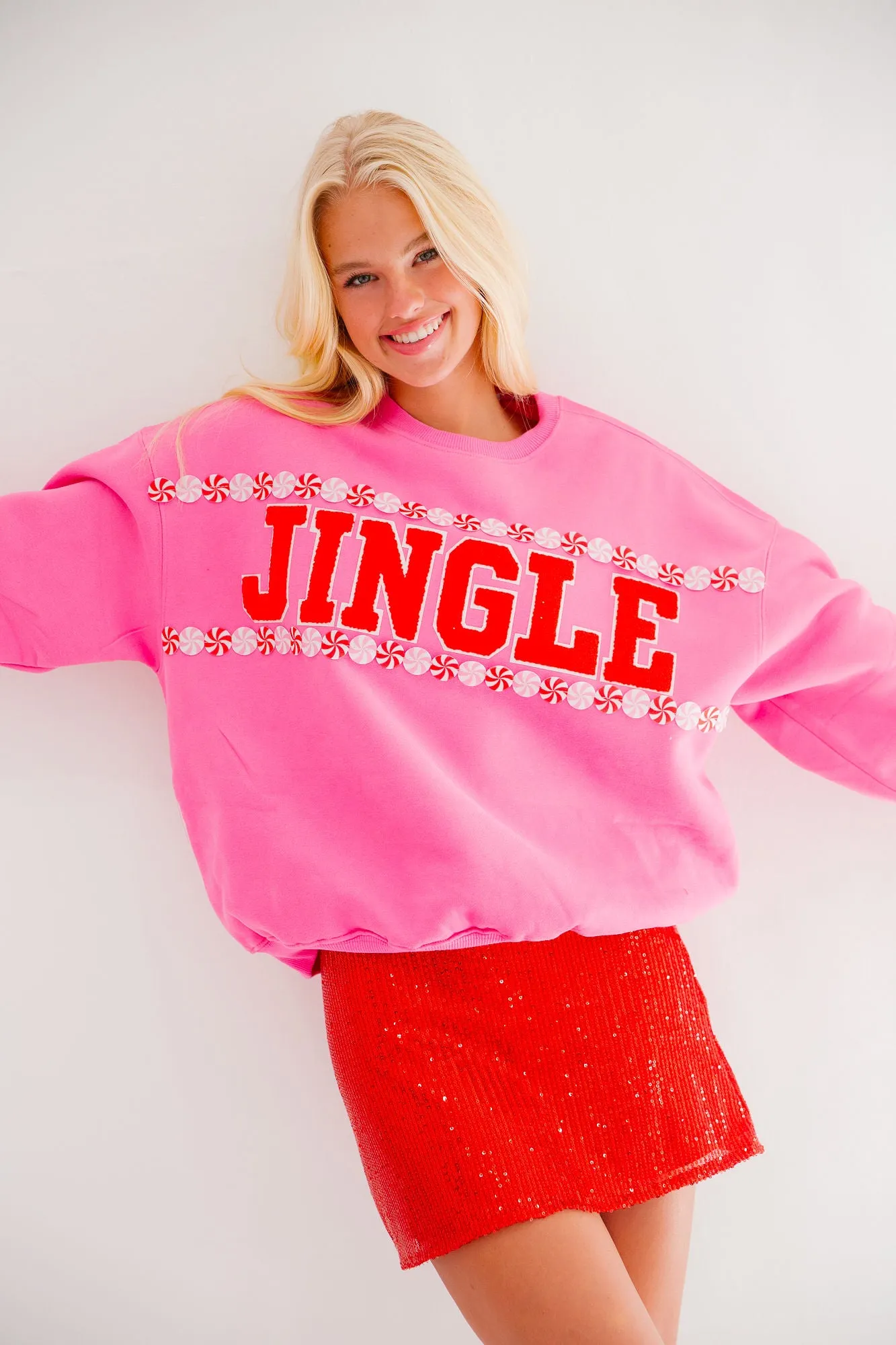 JINGLE PINK PULLOVER