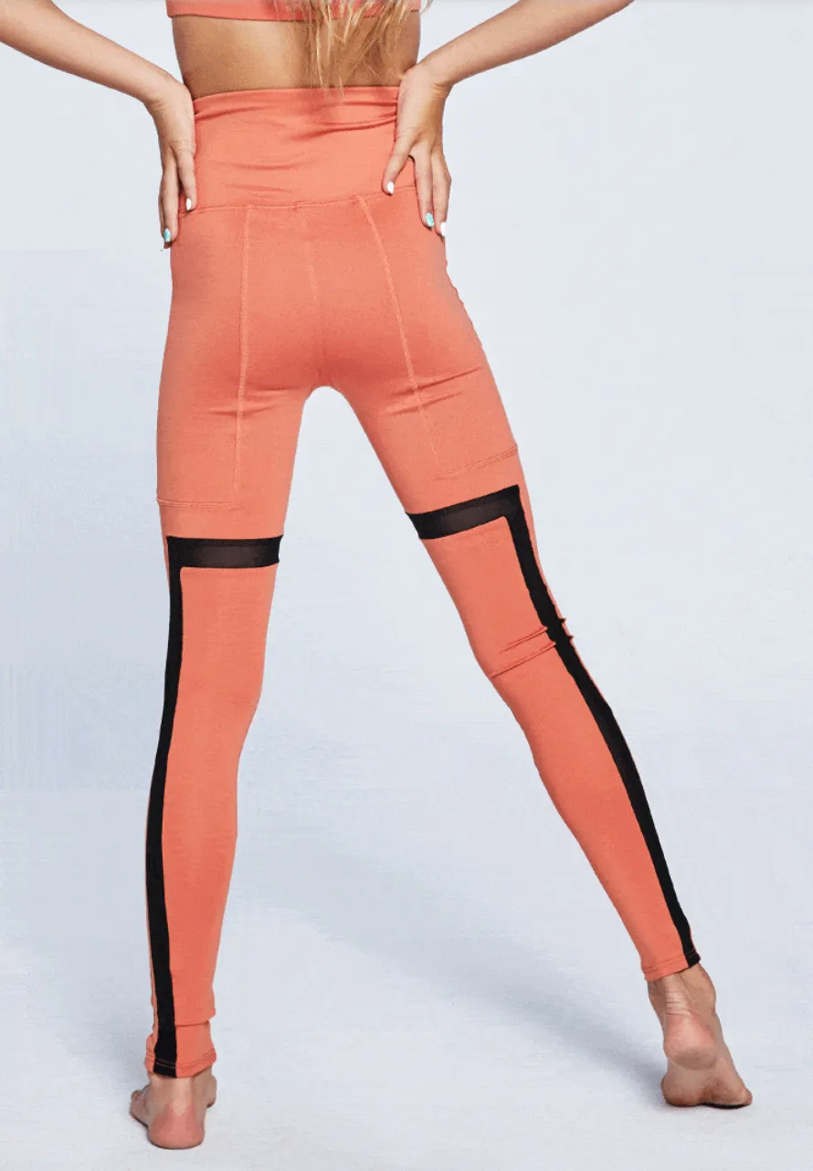 Jo   Jax |  Angles Leggings | Copper   Mesh