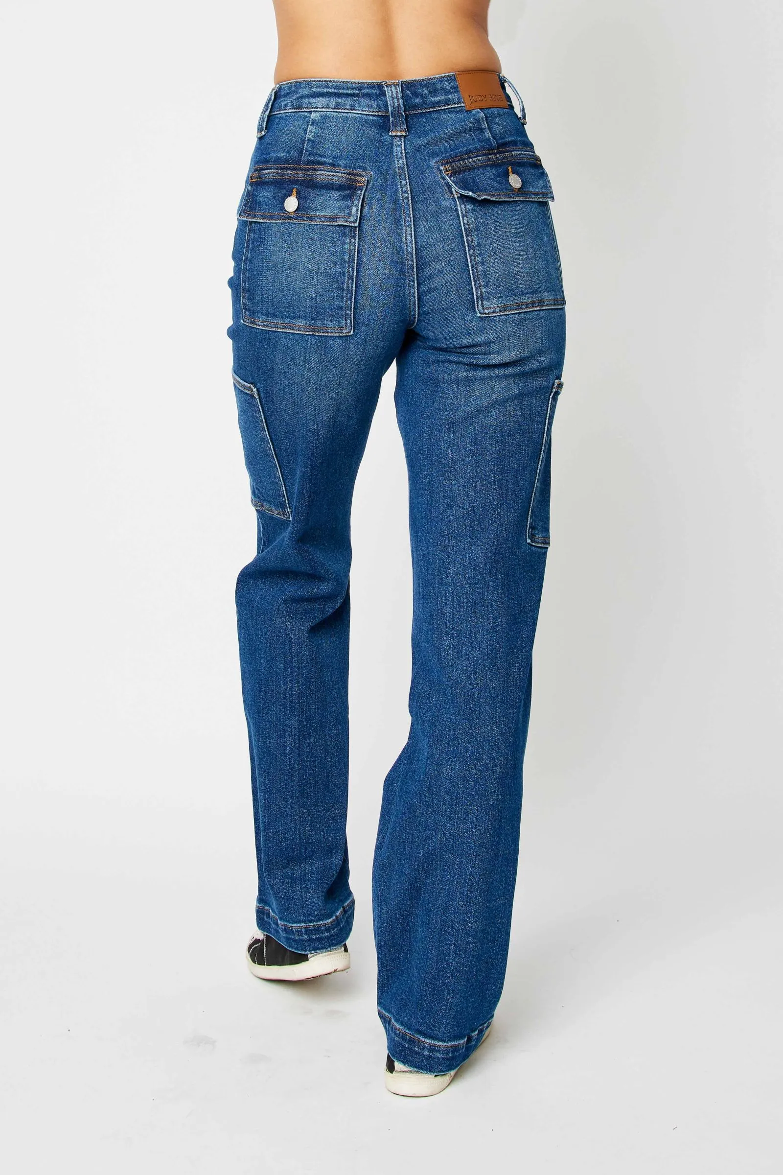 Judy Blue High waist cargo wide leg jeans