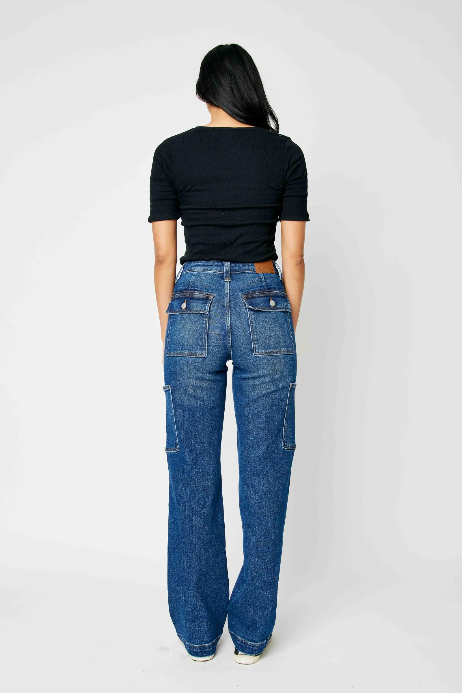 Judy Blue High waist cargo wide leg jeans