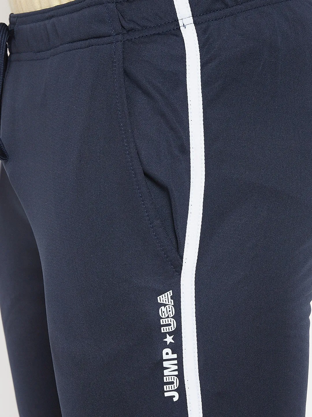 JUMP USA Men Navy Blue Solid Track Pant