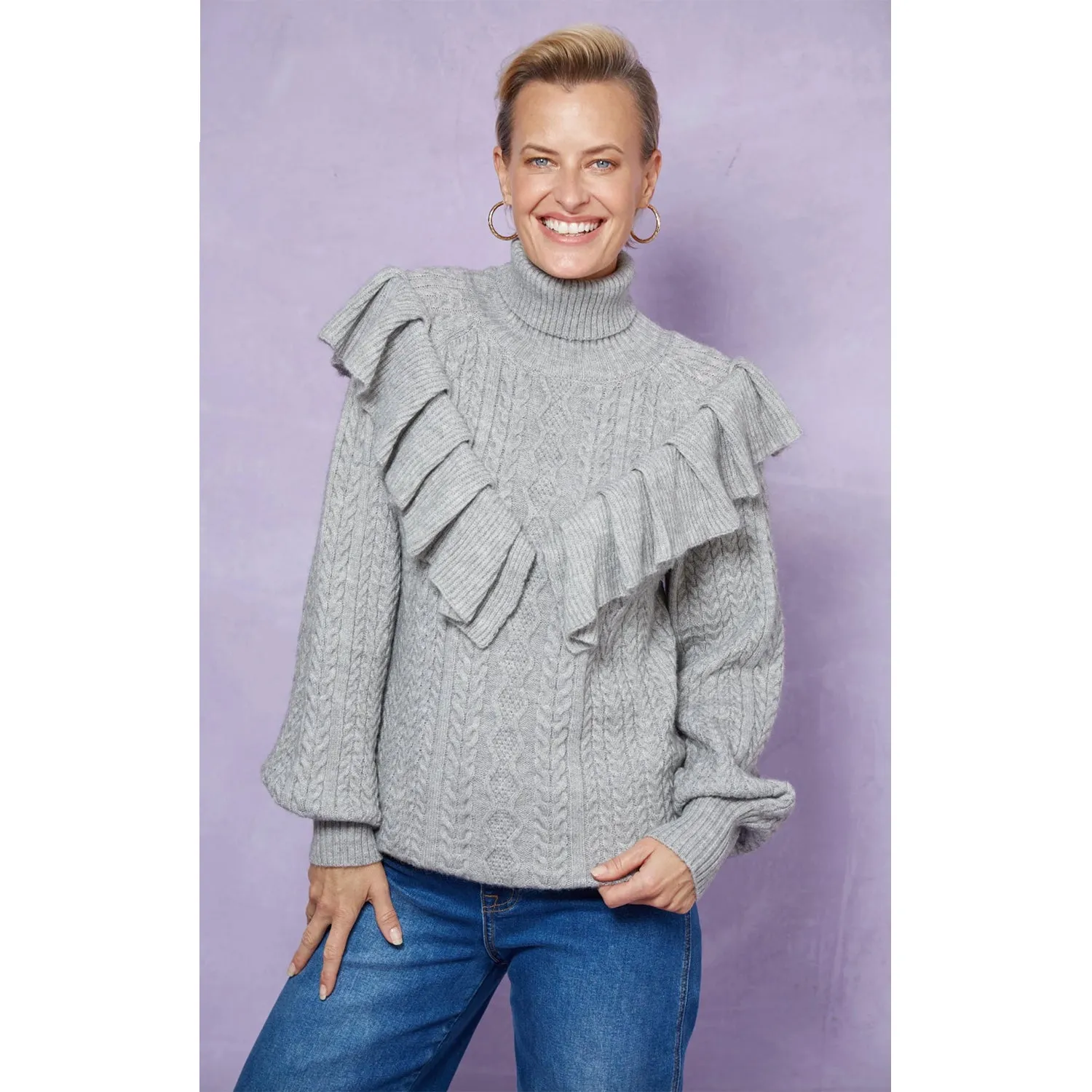 Jumper Knit Romy Ruffle - Marle