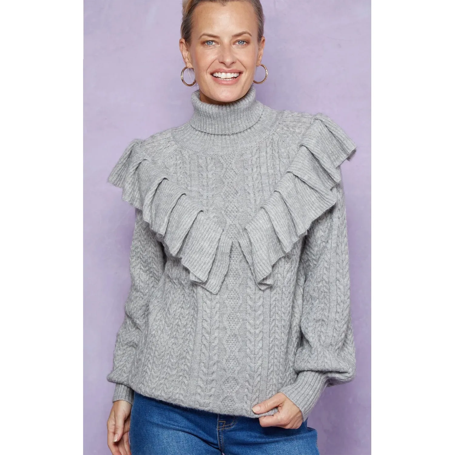 Jumper Knit Romy Ruffle - Marle