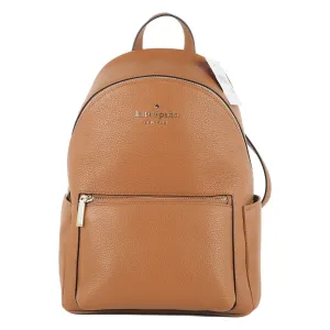 Kate Spade Leila Medium Warm Gingerbread Pebbled Leather Backpack Bookbag