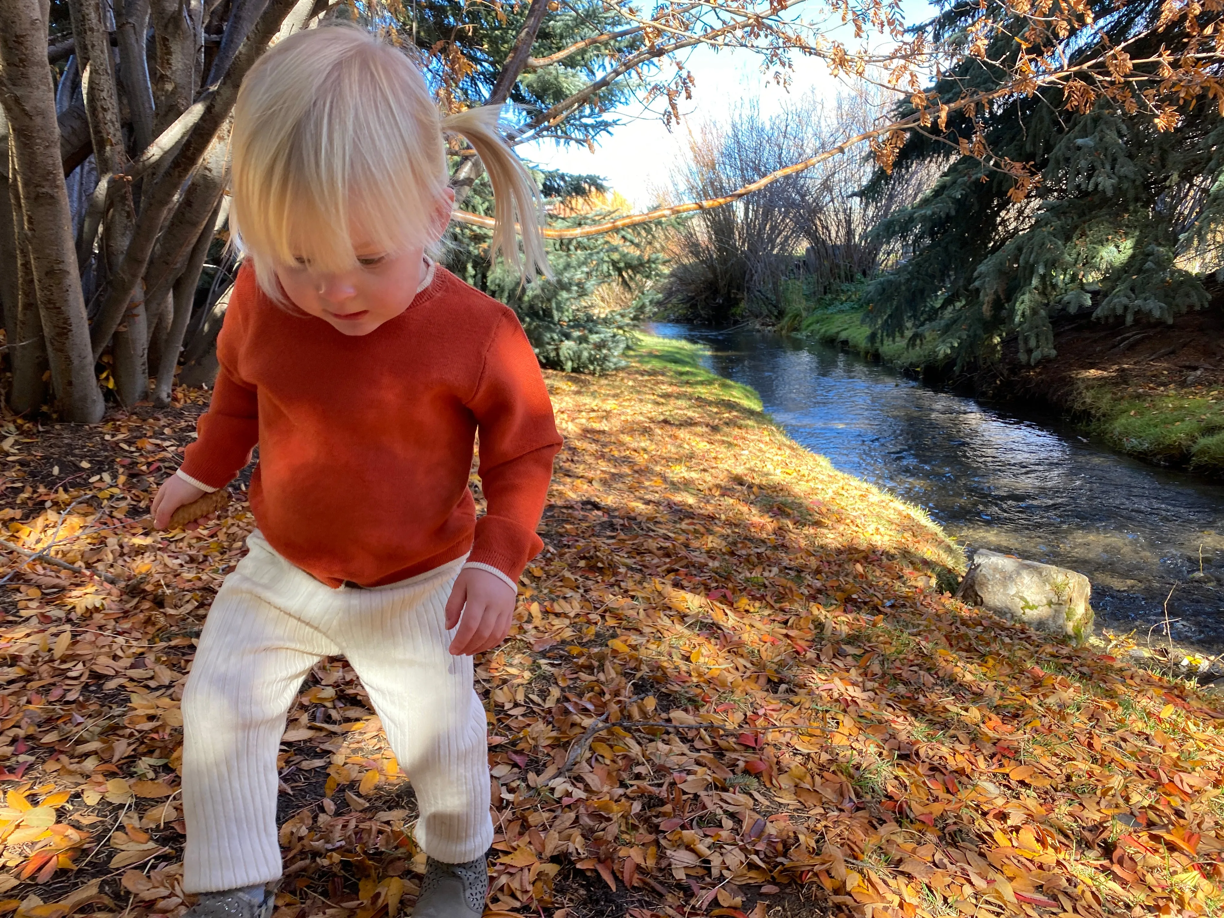 Kew leggings in ivory knit